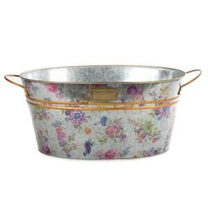 Brand New Mackenzie-Childs Flower Market Galvanized Beverage Bucket